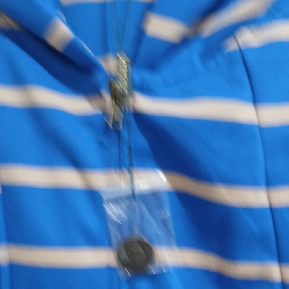 For Cynthia Women's Flare Tail Full Zip Striped Hooded Jacket Sz L NEW WITH TAGS - Picture 4 of 14